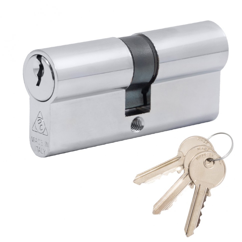 Цилиндр дверной Cortellezzi Primo 116 35/35 мм, ключ/ключ, хром