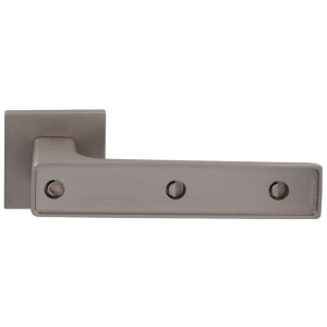 Дверная ручка на розетте RDA Insert (без вставки) никель матовый брашированный (розетта 6мм)