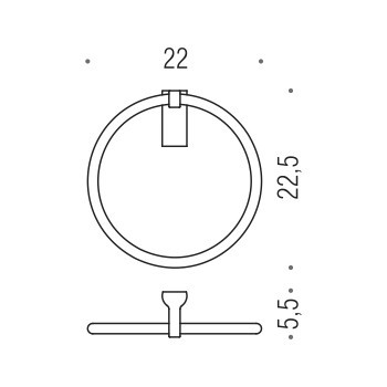 Круг для полотенец Colombo Design Luna B0111 (3595)