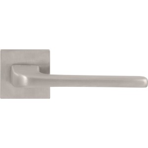 Дверная ручка на розетте RDA POLO, брашированный матовый никель, (розетта 6 мм)