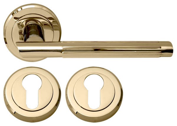 Дверная ручка RDA Milano 5250 с накладками под ключ титановое золото (14853)