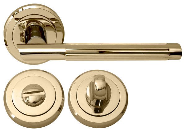 Дверная ручка RDA Milano 5250 с накладками-поворотниками титановое золото (14854)